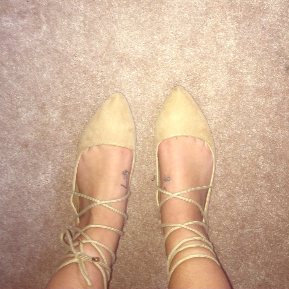 Lace up flats